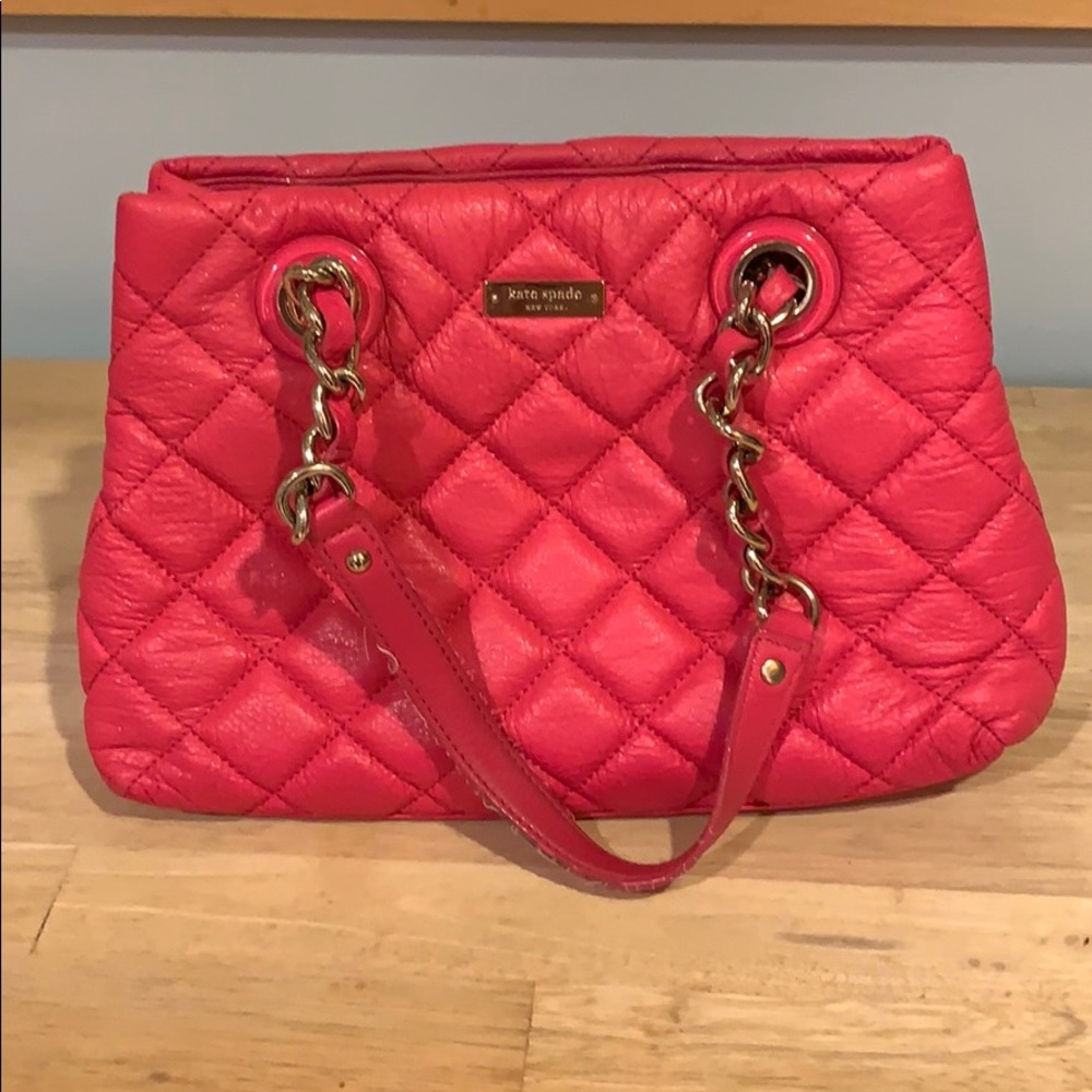 Pink Quilted Kate Spade Bag
